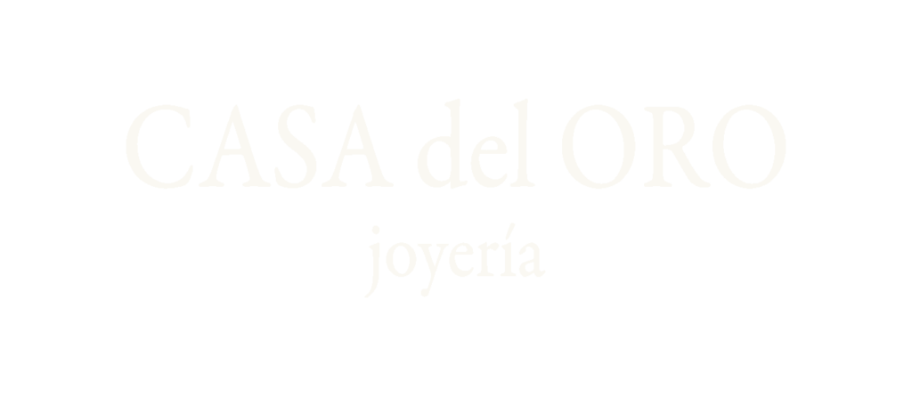 Logotipo Casa del Oro joyería en blanco